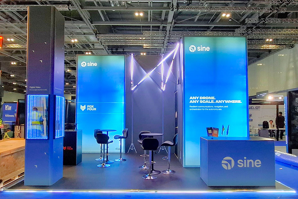 Wide view of the exhibition stand
